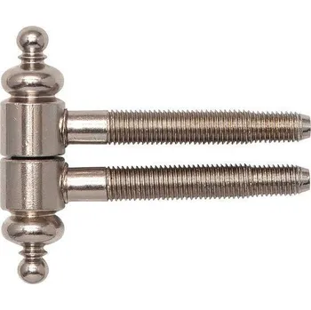 pant Zavrt. závěs,2-dílný s ozdob.hlavou,ø 16 mm,výška závěsu 63 mm, ocel ponikl.mat. | Dveře a&nbsp;dveřní příslušenství Dveřní panty, Dveřní závěsy Panty na dveře SFS