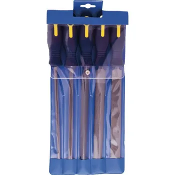 BLU-DAN Chrominox dílenská sada pilníku, 5-dílná, hrubost 2/250 mm | Dílna - Outdoor Nářadí, ruční nářadí, elektrické pomůcky, ochranné pomůcky Broušení a&nbsp;řezání Pilník