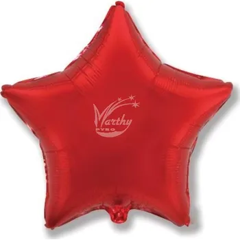 Balónek Balón fóliový 45 cm Hvězda - červená
