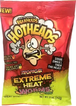 Bonbon Warheads Hotheads Extreme Heat Worms Tropical 142 g