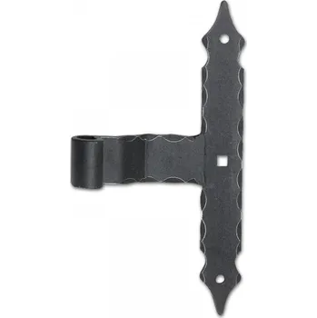 pant Křížový závěs bez čepu, 300 x 40 x 6 mm, kované železo pozinkované černěné | Dveře a&nbsp;dveřní příslušenství Dveřní panty, Dveřní závěsy Závěsy dlouhé, závěsy křížové