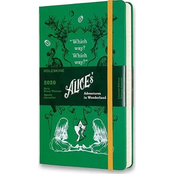 Diář Moleskine Alice In Wonderland denní L 2020 zelený