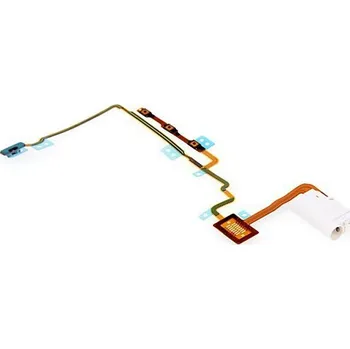Flex kabel s audio jackem, mikrospínačem power a ovládáním hlasitosti pro Apple iPod nano 7.gen. - bílý - kvalita A+