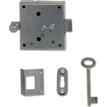 Visací zámek Západkový zámek s 1 klíčem, ocel pozink | Dveře a&nbsp;dveřní příslušenství Zámky Zámky rustikální