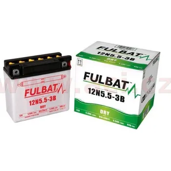 Elektroinstalace pro motocykl Motobaterie Fulbat 12V, 12N5.5-3B, 5,5Ah, 44A, konvenční 135x60x130, (včetně balení elektrolytu) APRILIA TUAREG 125 RALLY(Rimoldi Naben) rok 1986