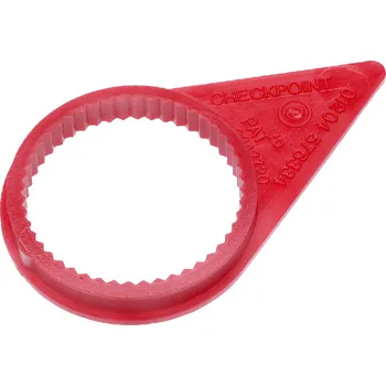 Poklice na kolo Kroužek matice kola s ukazatelem povolení - 33mm, červený