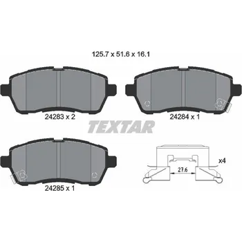 Brzdová destička Textar 2428303