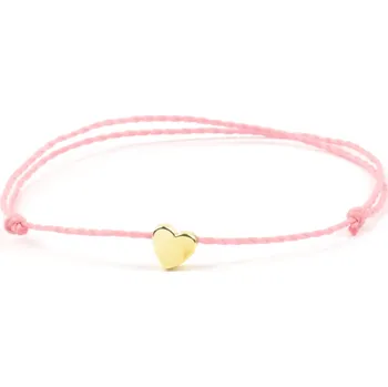 Náramek Moni dámský náramek světle růžový srdíčko hematit zlaté