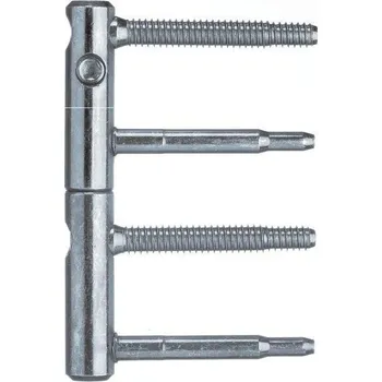 pant Dv.závěs ANUBA 3-DIM, 2-dílný,čepy 60 mm, výš.záv. 112 mm, ø 15mm,pozink stříbr. | Dveře a dveřní příslušenství Dveřní panty, Dveřní závěsy Panty na dveře SFS