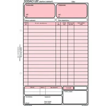 Tiskopis Dodací listy A5 s DPH, samopropisovací, RVM