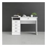 TVI Bílý psací stůl Function Plus 80163 s uzamykatelnou zásuvkou