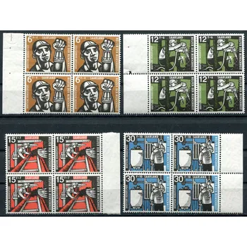 Poštovní známka Německo (1957) MiNr. 404 - 407 ** - 4-bl - Saarland - těžba uhlí