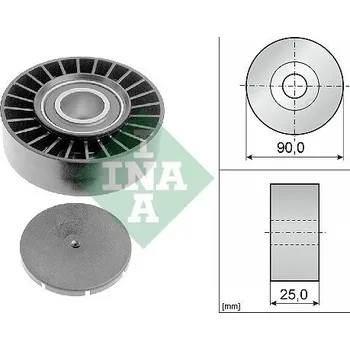 Vratná/vodicí kladka, klínový žebrový řemen INA 532 0169 10