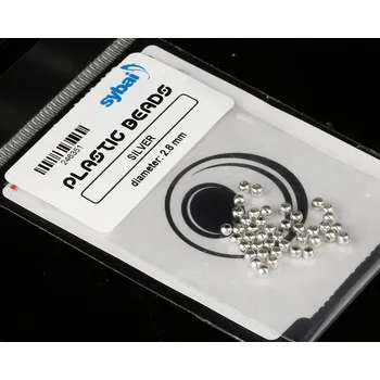 Plastové hlavičky Sybai Plastic Beads Silver