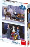 Dino Puzzle Frozen Vánoce 2 x 77 dílků