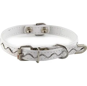 Obojek pro psa B&F Obojek zdobený vlnkou bílý