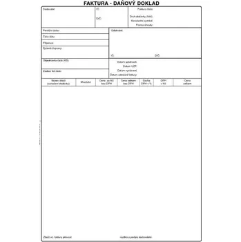 Tiskopis Faktura A4 s DPH, propisovací, PT210, Baloušek