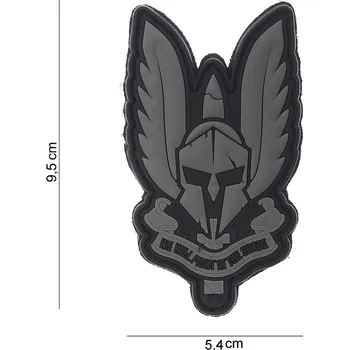 Nášivka Gumová nášivka 101 Inc Spartan - tmavě šedá