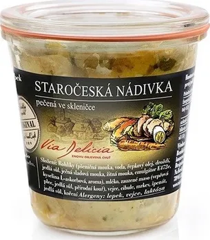 Hotové jídlo Via Delicia Staročeská nádivka pečená ve skleničce 195 g