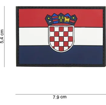 Nášivka Gumová nášivka 101 Inc vlajka Chorvatsko - barevná