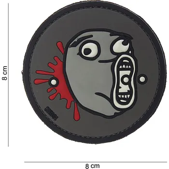 Nášivka Gumová nášivka 101 Inc LOL Face - šedá