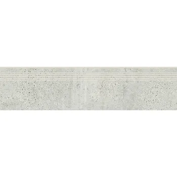 Dlažba Newstone Light Grey Steptread - schodovka rektifikovaná 29,8x119,8 šedá matná OD663-071