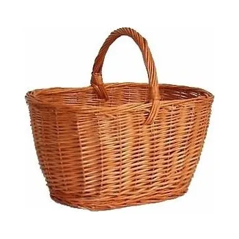 Proutěný koš Sadbový (Proutěný koš Sadbový s nízkým uchem a možností zdobení černým proutkem)