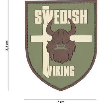 Nášivka Gumová nášivka 101 Inc Viking vlajka Švédsko - multicam