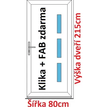 Vchodové dveře Vchodové plastové dveře Soft Julie 80x215 cm - Akce!