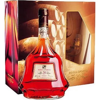 Royal O'Porto Royal Oporto 20 Years aged Tawny (0,75l) v dárkovém balení se skleničkami