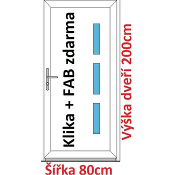 Vchodové dveře Vchodové plastové dveře Soft Julie 80x200 cm - Akce!
