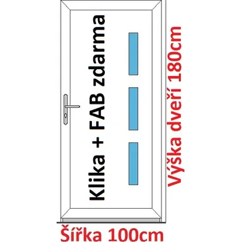 Vchodové dveře Vchodové plastové dveře Soft Julie 100x180 cm - Akce!