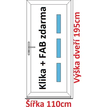 Vchodové dveře Vchodové plastové dveře Soft Julie 110x195 cm - Akce!