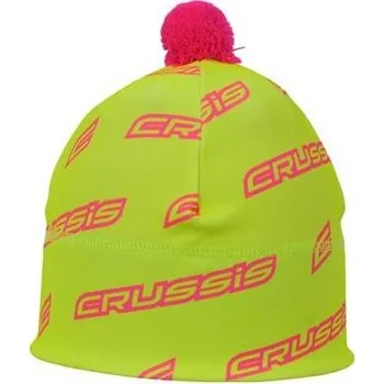 Čepice Crussis čepice s bambulí (fluo/růžová)