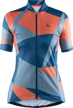 cyklistický dres Craft Hale Graphic s krátkým rukávem W modrý/oranžový