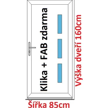 Vchodové dveře Vchodové plastové dveře Soft Julie 85x160 cm - Akce!