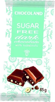 Čokoláda Chocoland Sugar Free Dark Hazelnuts 85 g 