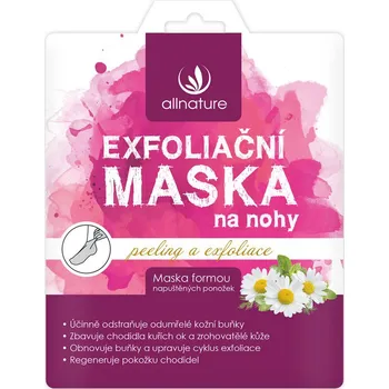 Kosmetika na nohy Recenze Allnature Exfoliační maska na nohy 40 ml