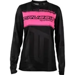 Crussis unisex triko dlouhý rukáv (černá/růžová)
