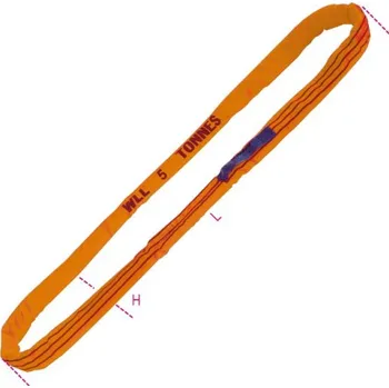 Stahovací páska Kruhové popruhy, oranžové, 10t, vysocepevnostní polyesterový pás (PES) 8179A/8 (Kruhové popruhy, oranžové, 10t, vysocepevnostní polyesterový pás (PES) 8179A/8)