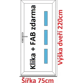 Vchodové dveře Vchodové plastové dveře Soft Julie 75x220 cm - Akce!