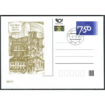 Poštovní známka Česká pošta (2005) CDV 96 O - P 123 - Havířov - razítko