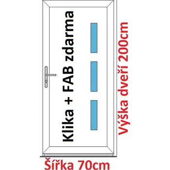 Vchodové dveře Vchodové plastové dveře Soft Julie 70x200 cm - Akce!