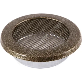 Větrací mřížka Krbová mřížka kulatá 100mm staré zlato