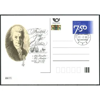 Poštovní známka Česká pošta (2006) CDV 96 O - P 124 - F.J.Gerstner - razítko