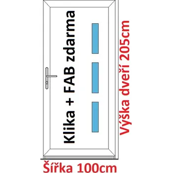 Vchodové dveře Vchodové plastové dveře Soft Julie 100x205 cm - Akce!