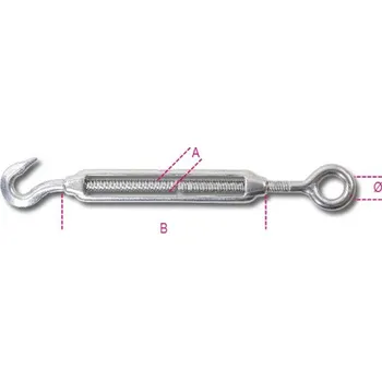 Stahovací páska NAPÍNACÍ MATICE-MODEL 8206 UCHO-HÁK M6 INOX AISI 316 (NAPÍNACÍ MATICE-MODEL 8206 UCHO-HÁK M6 INOX AISI 316)