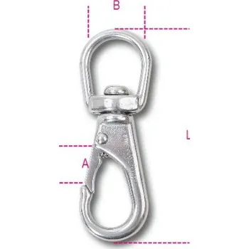 Stahovací páska HÁK KARABINKA BLESKOVÁ S OTOČ.-MODEL 8267.12MM AISI316 (HÁK KARABINKA BLESKOVÁ S OTOČ.-MODEL 8267.12MM AISI316)