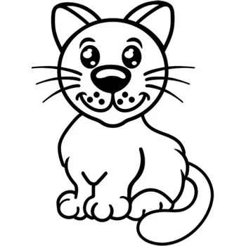 Samolepicí dekorace na vozidlo Samolepka kocourek na auto a motorku, tuning nálepka (22238)