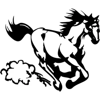 Samolepicí dekorace na vozidlo Samolepka běžící kůň na auto a motorku, tuning nálepka (4002)
